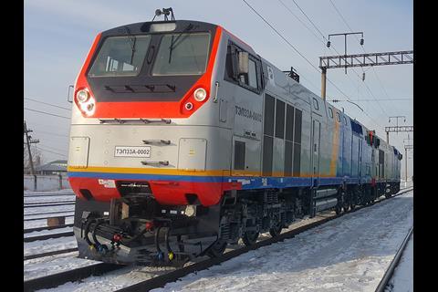 LKZ produces GE Evolution Series freight and passenger locomotives for Kazakhstan's national railway KTZ.